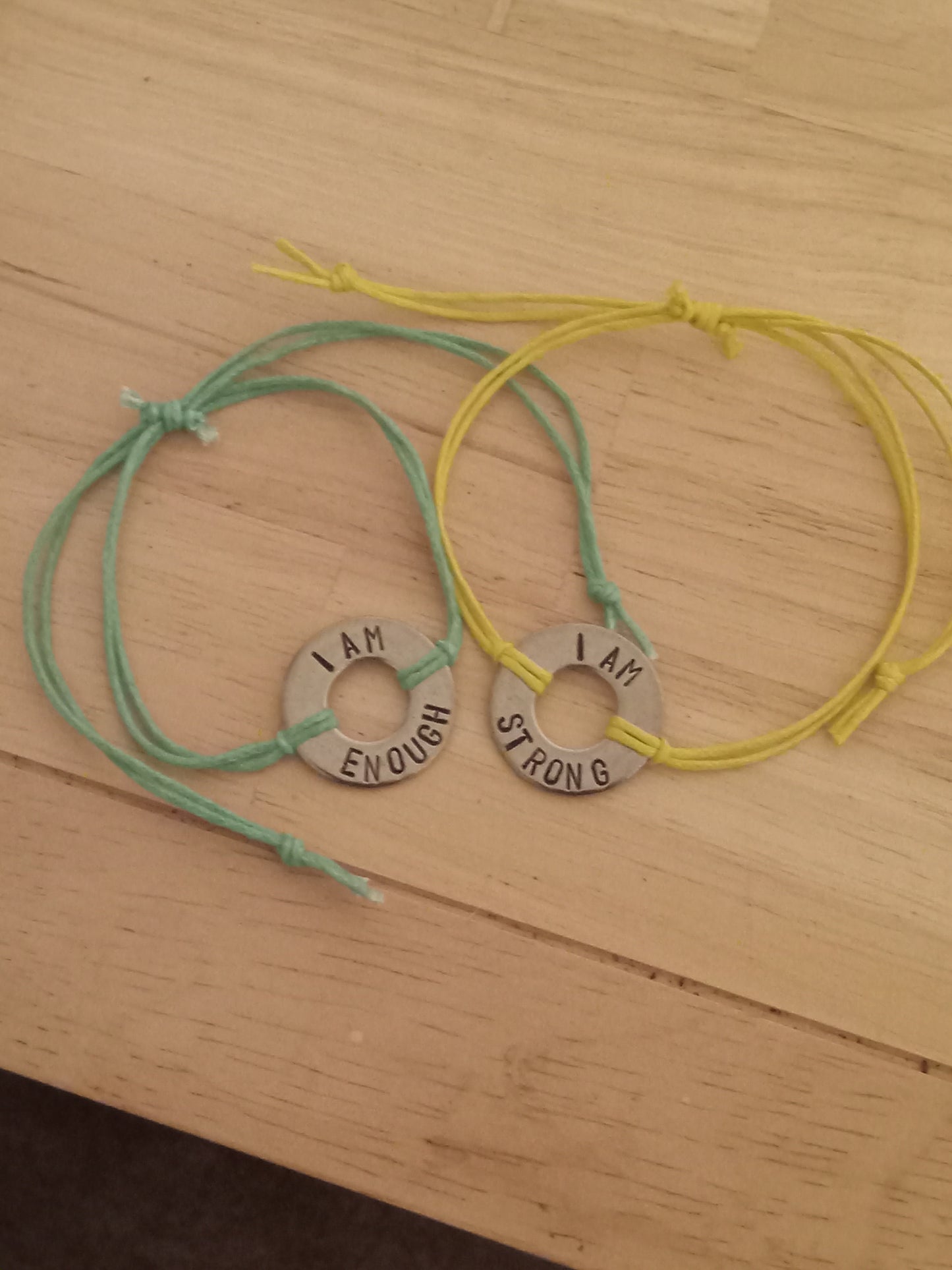 MamasMilestoneMarker Custom Hand Stamped Bracelet- I Am Enough